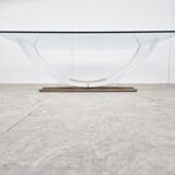 Lucite arch coffee table by Belgochrom