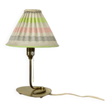 Lampe de table de 32 cm en laiton et tissu de style Kalmar, Autriche, années 1960