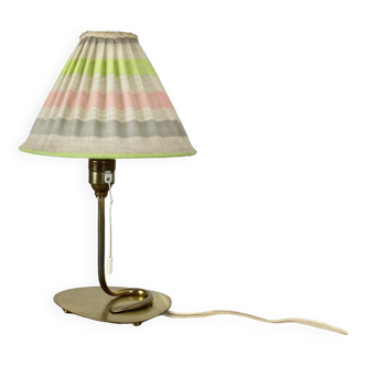 32cm Beautiful kalmar style brass + fabric table light, Austria, 1960s