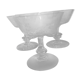 5 19th-century crystal champagne glasses