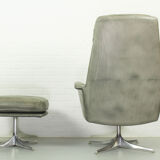 Sedia Swivel Highback Chair with matching ottoman by Horst Brüning for Cor, 1960s – Grey Leather