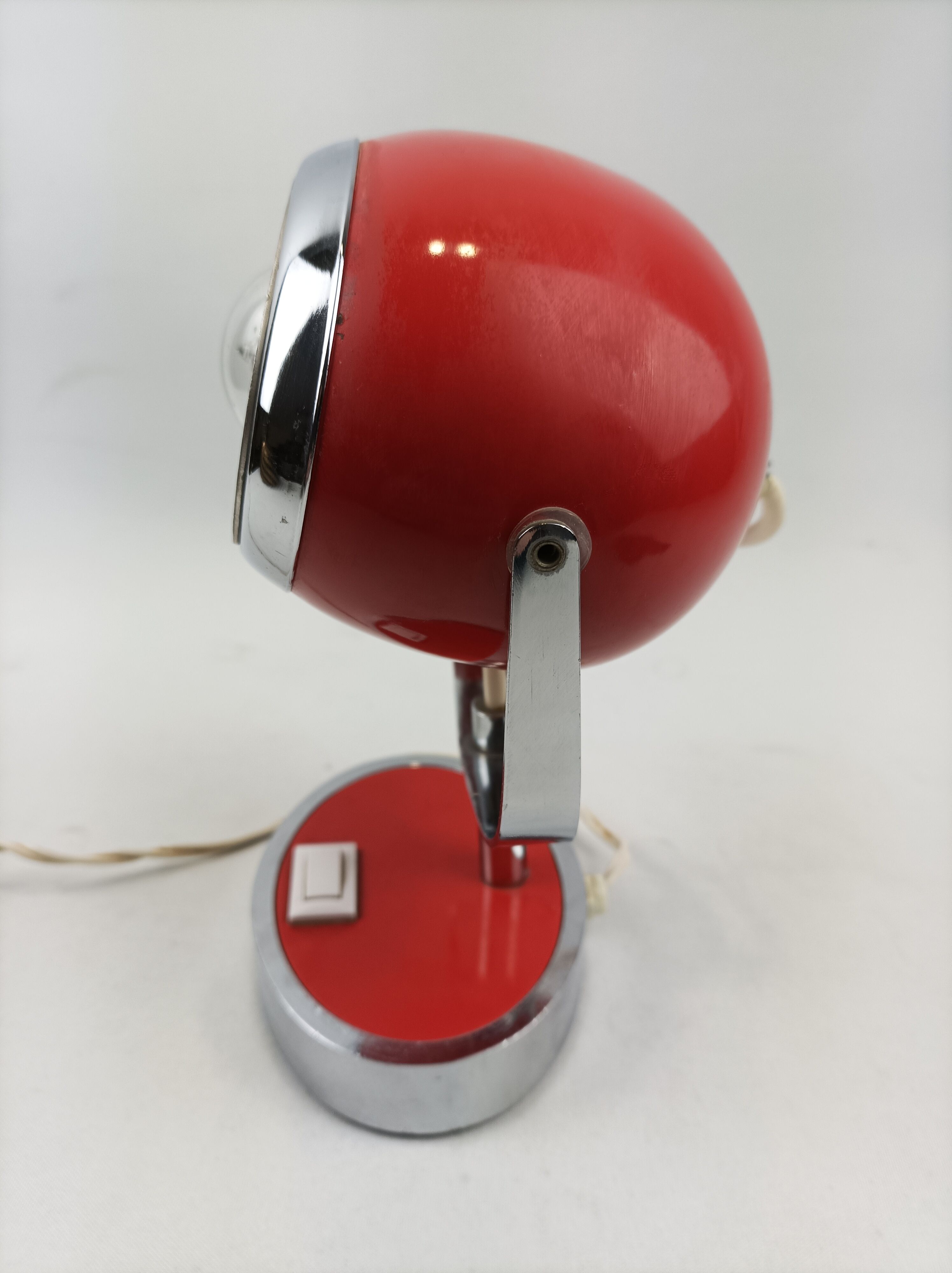 Eye ball lamp orange oval vintage year 70's