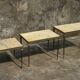 Tables gigognes laiton et marbre
