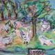 Oil pastel, notebook of a traveler in Tuscany 09, 31 x 24 cm