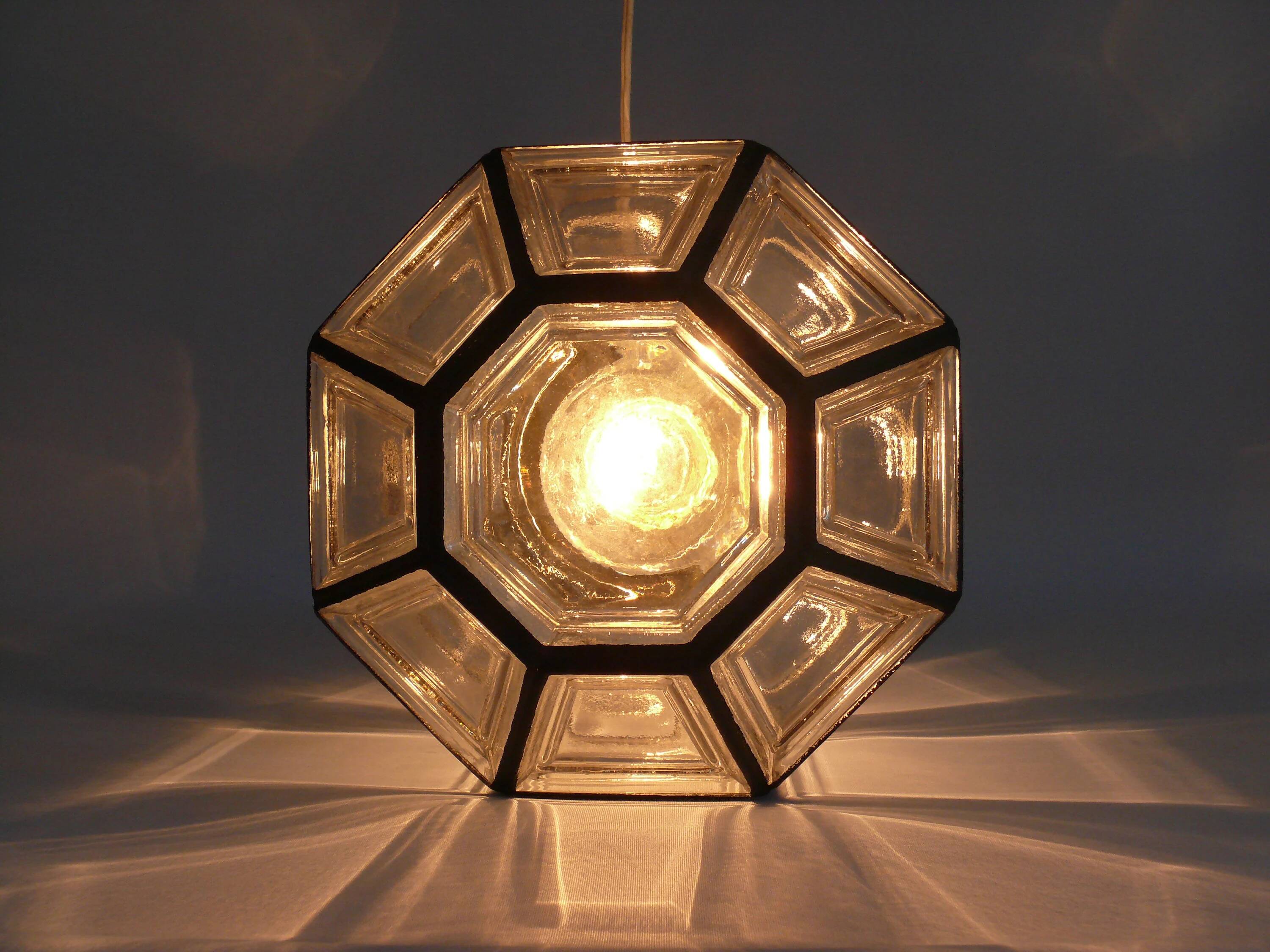 Hans-Agne Jakobsson ceiling lamp/wall light for Glashütte Limburg, 1970s, pendant, ceiling light