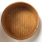 With lid rattan basket