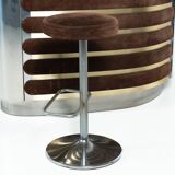 Modern suede bar from the mid-20th century by Willy Rizzo, Italy, 1970.