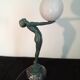 Art Deco lamp Max Le Verrier "Luminous glow " signed