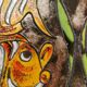 Plat / décoration murale en céramique, danois des années 60, estampillé au dos, avec motif de deux poissons