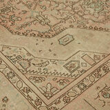 Hand-knotted persian antique 1970s 250 cm x 327 cm beige wool carpet