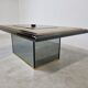 Table basse à café bar caché vintage par Fedam années 1980
