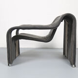 Danish design KEBE steeltube graphic upholstered lounge chair
