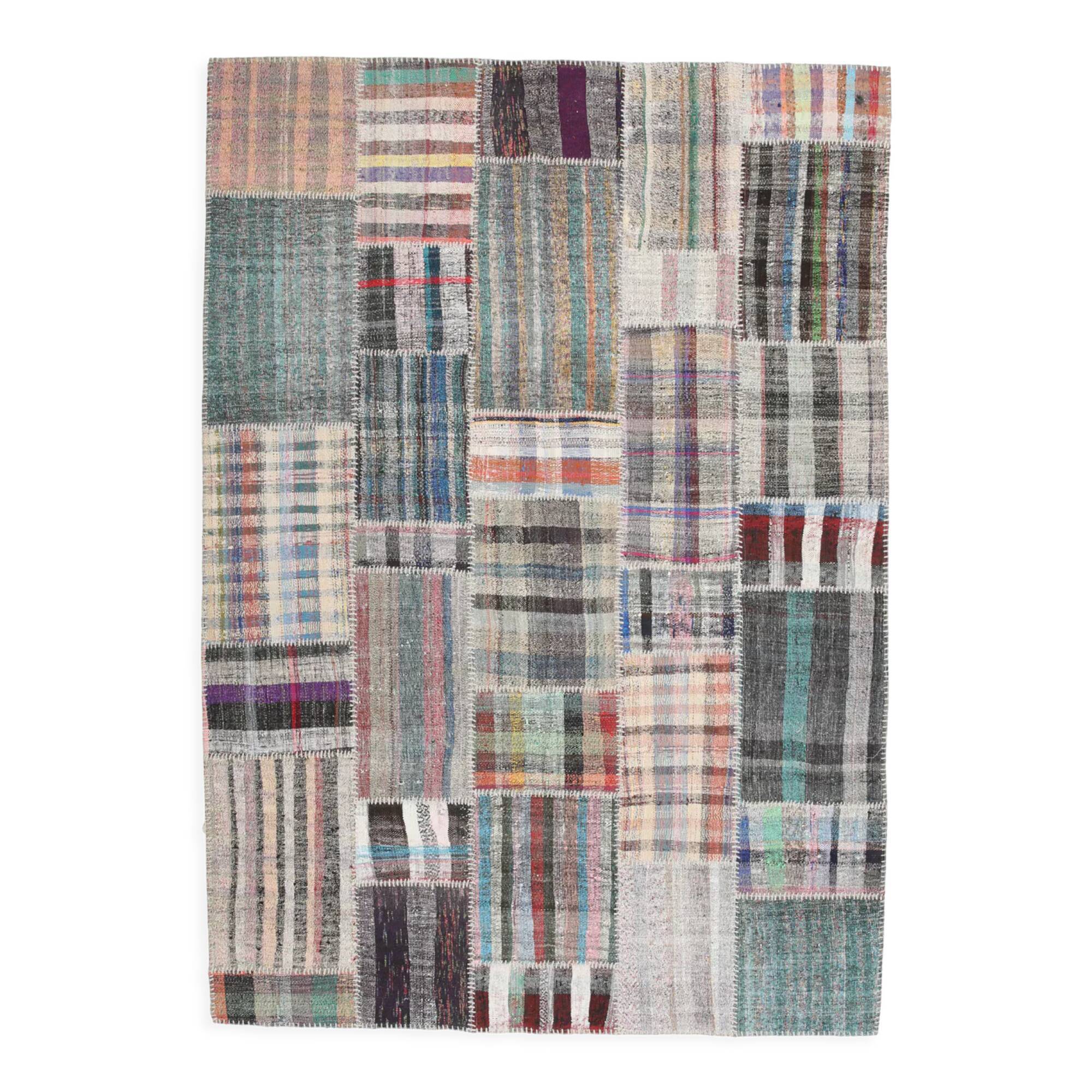 Flatweave ethnic kilim rug 212x302