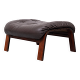 RyBo Rykken Leather Ottoman. 1970s Norway