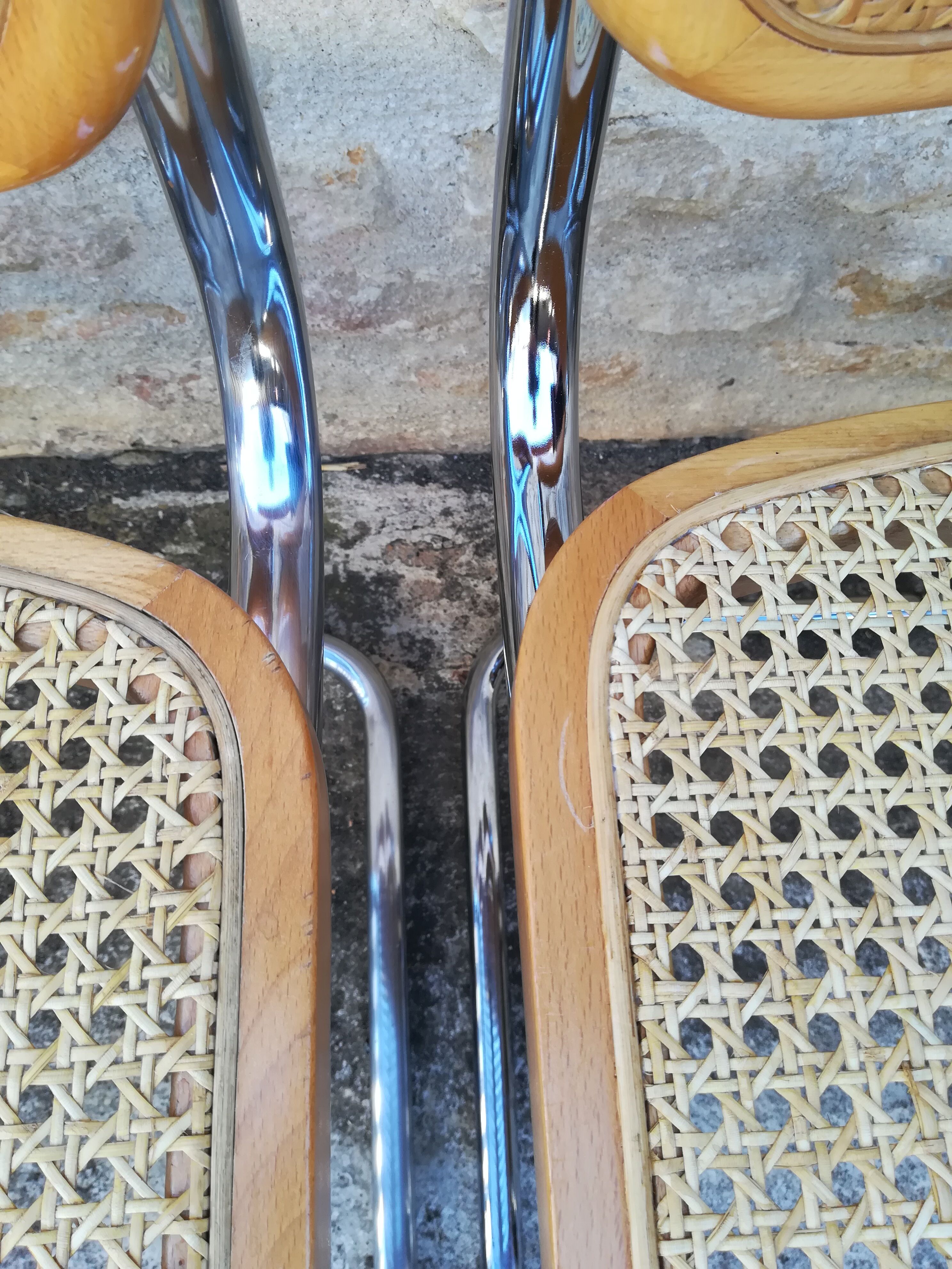 Four chairs Marcel Breuer cesca B32