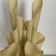 Vintage 1970 Georgia Jacob Corolle lamp, yellow flave - 51 cm