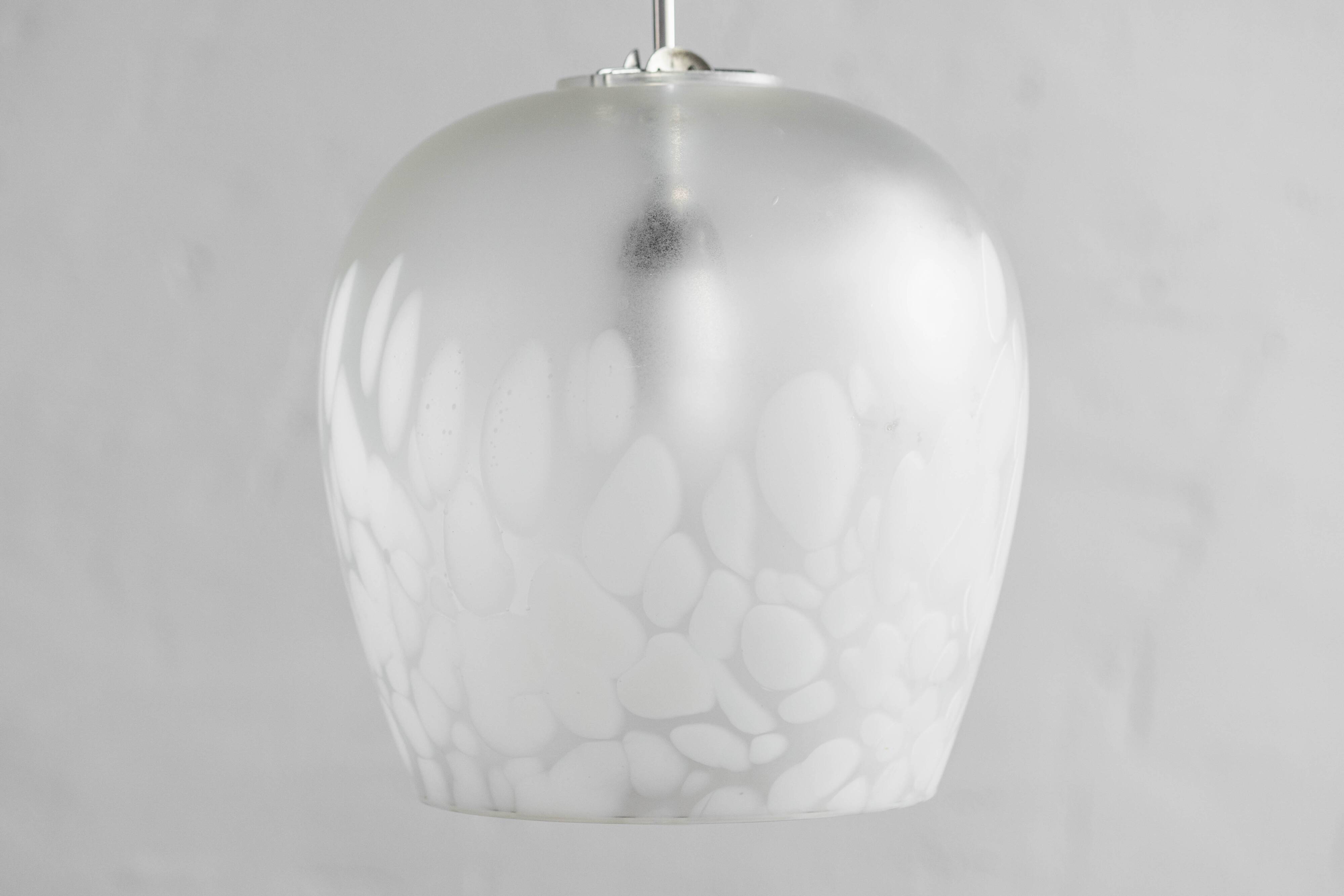 Czechoslovak Flakestone Glass Hanging Lamp, 1970s