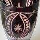 Vase en cristal de Bohème/Boho tchèque, Rouge bordeaux, vintage