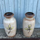 2 pottery art vase made in West Germany