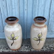 2 pottery art vase made in West Germany