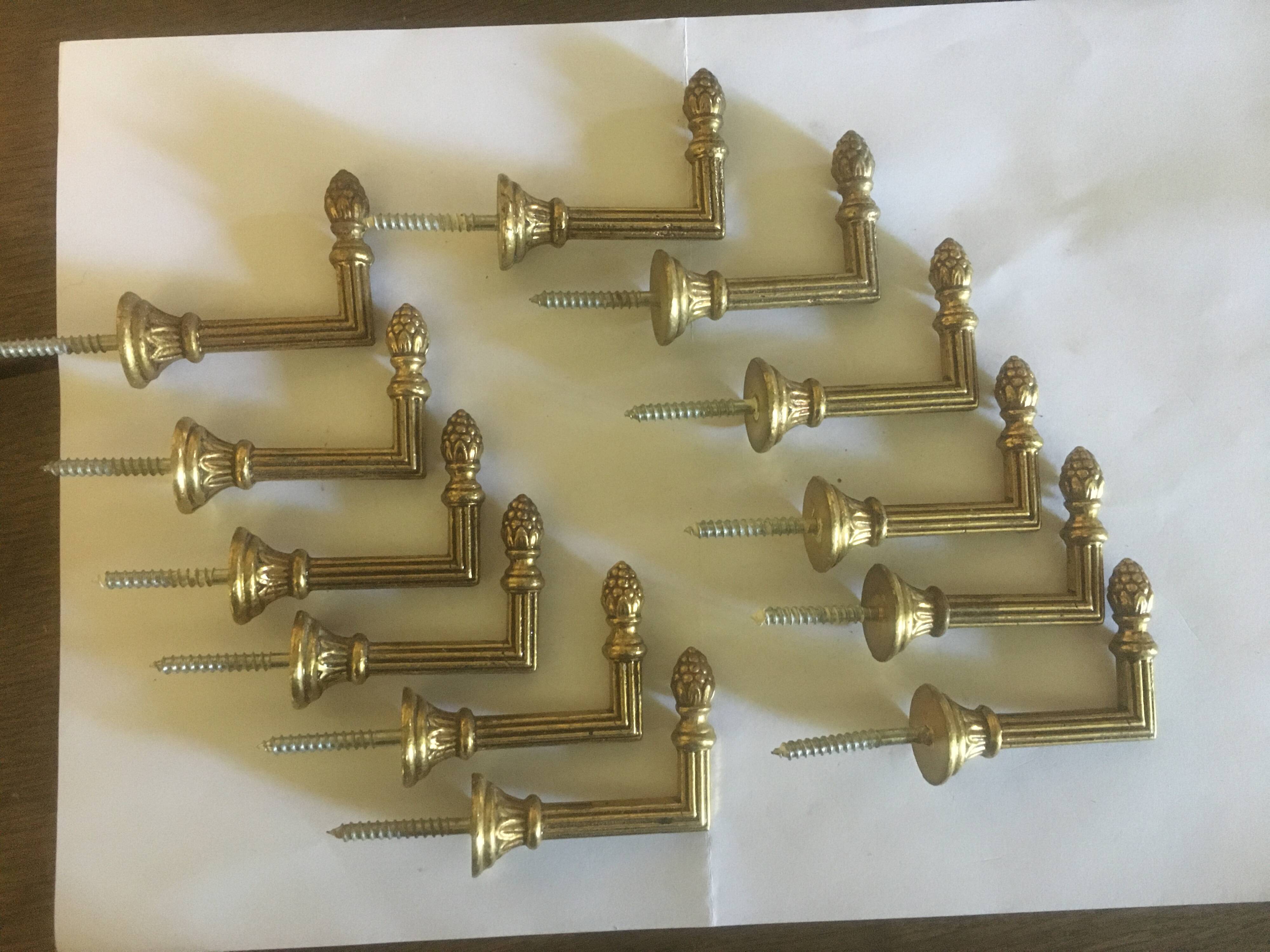 Brass tiebacks (pair)