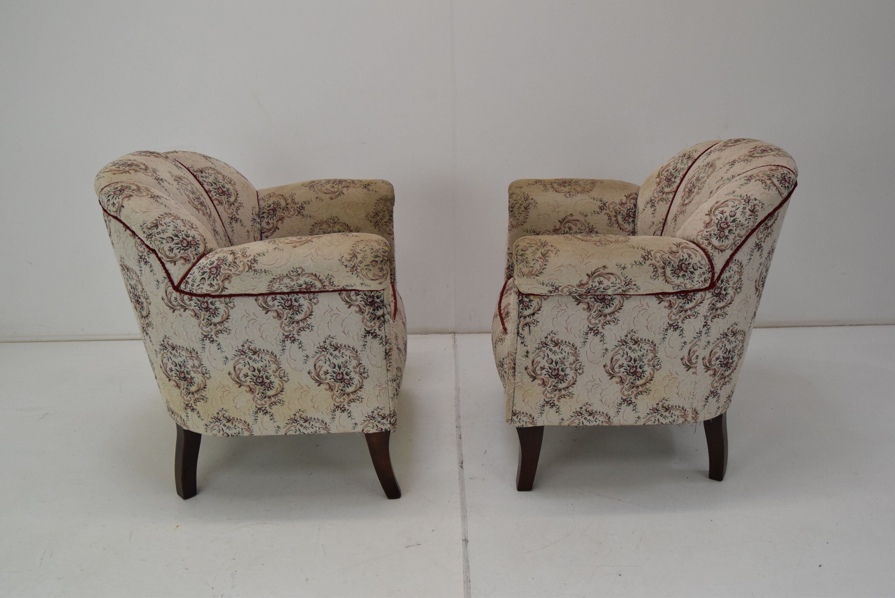 Pair of Mid-century Armchairs,Czechoslovakia,1950's.