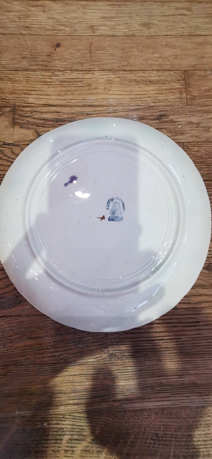 Vintage St Amand / Lebacqz and Bouchart barbotine plate