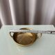 Vintage Solid Brass Catchall Bowl with Loop Handles, 1960s