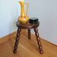 Turned wood tripod stool
