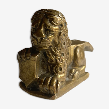 Lion en laiton, début du 20ème siècle, Europe