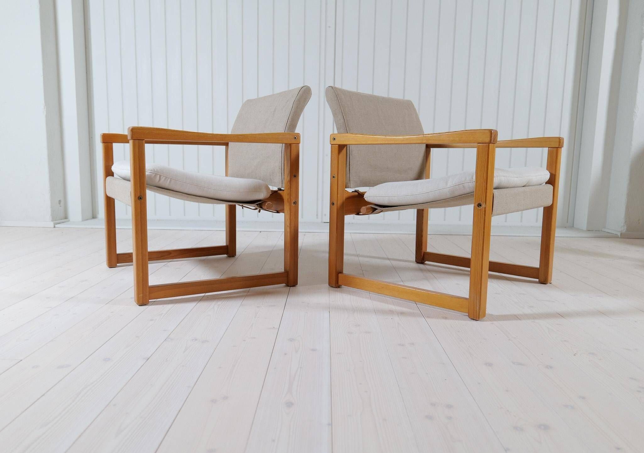 Karin Mobring Diana mid-century modern armchairs by Ikea in Sweden, 1970s.