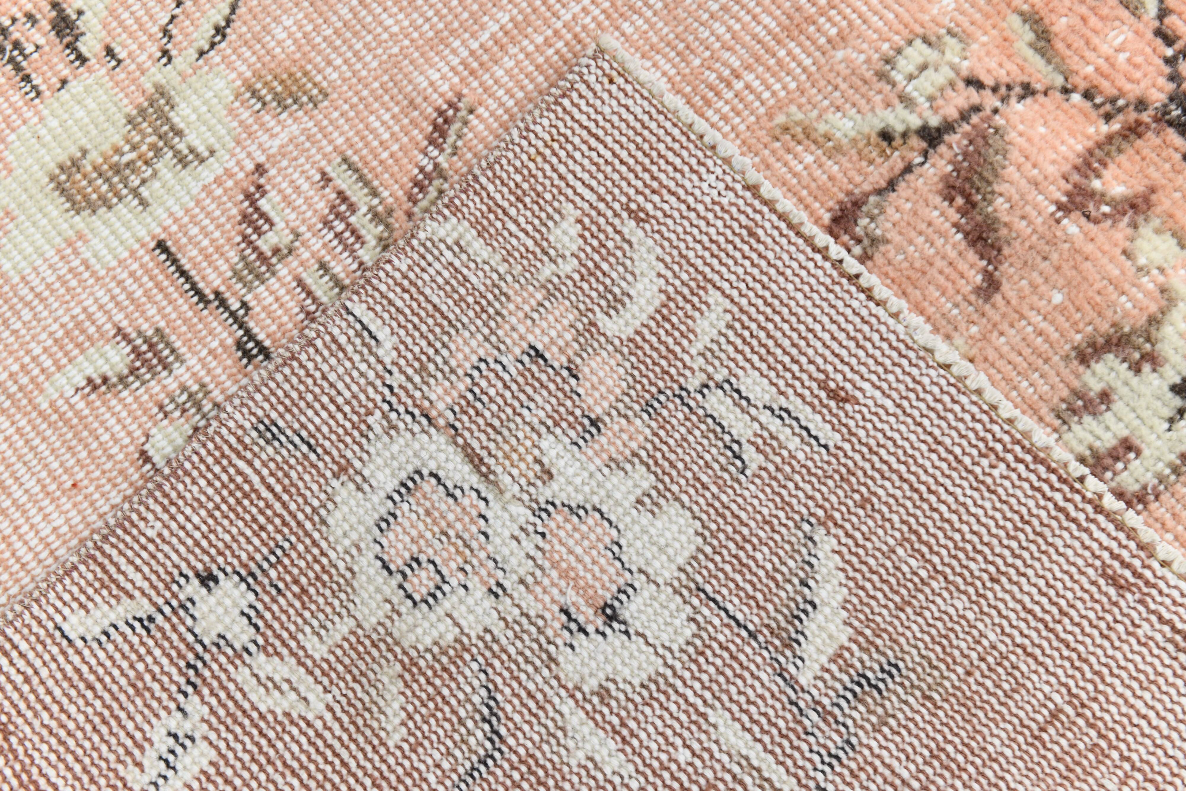 5x8 Peah Pink & Brown Floral Pattern Vintage Rug, 166x258Cm