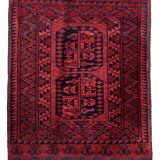 Handmade vintage Afghan Ersari rug 70cm x 89cm 1940s