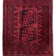 Handmade vintage Afghan Ersari rug 70cm x 89cm 1940s