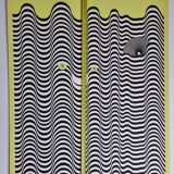 Screenprint signed after Maurice Tirmarche, Optical work of art "Op Art in yellow", 50 x 65 cm