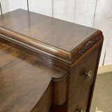 Art Deco English hairdresser in walnut from the 1930s.