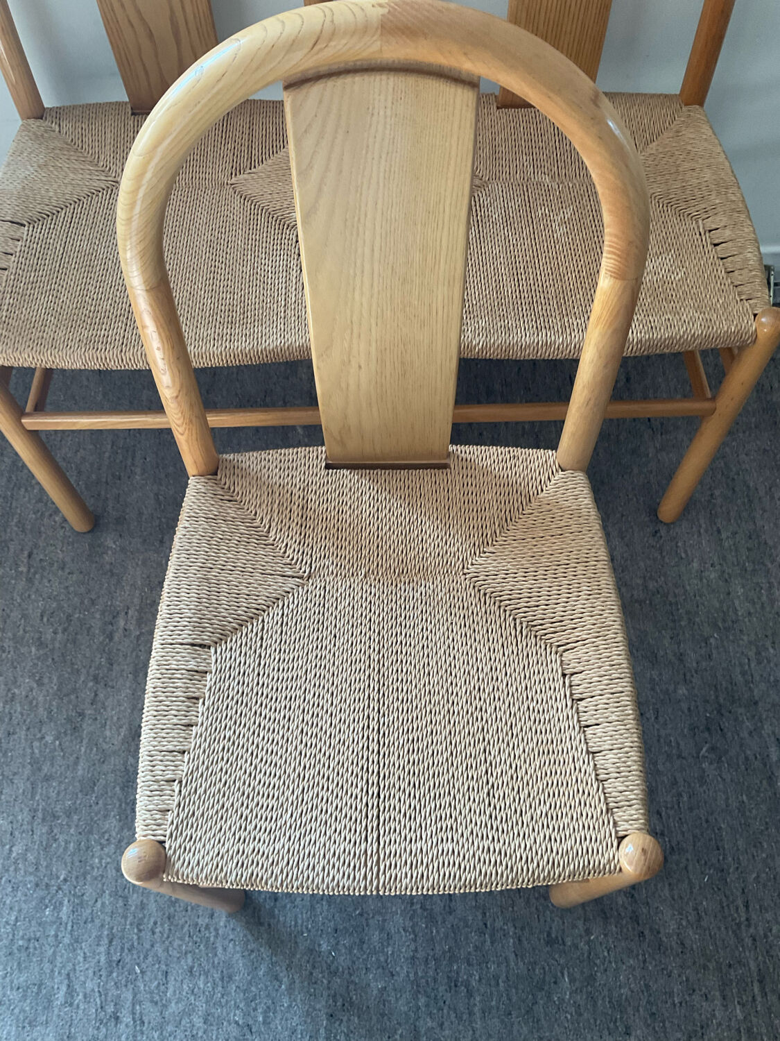 Trio of chairs Annig Sarian for Tisettanta 80s