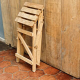 Folding wooden stepladder
