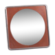 Vintage square metal and wood wall mirror, Germany 1970s