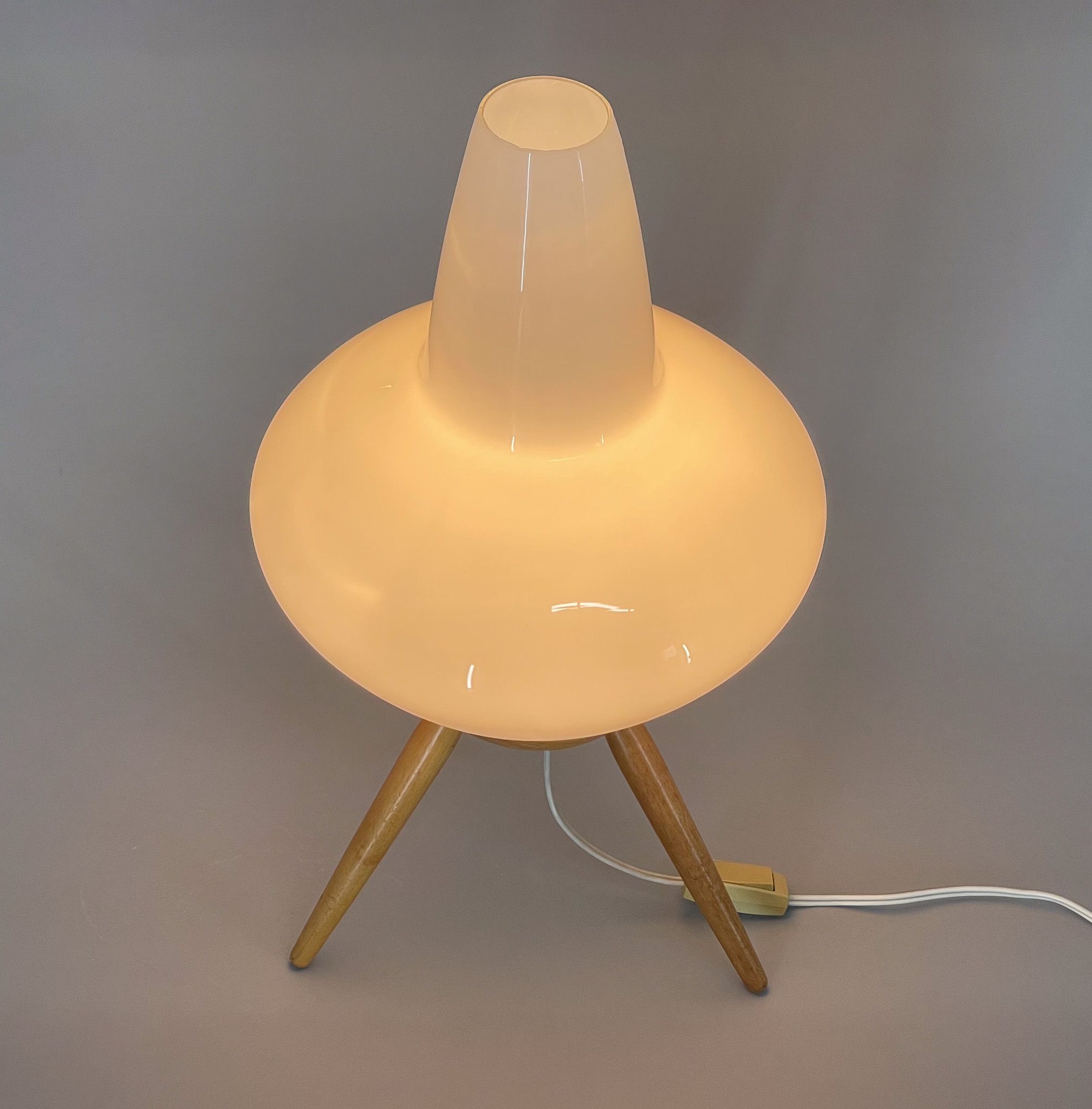 Midcentury Space Age Table Lamp "rocket" by ÚLUV, 1960s