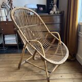 Rattan armchair - authentic vintage charm look