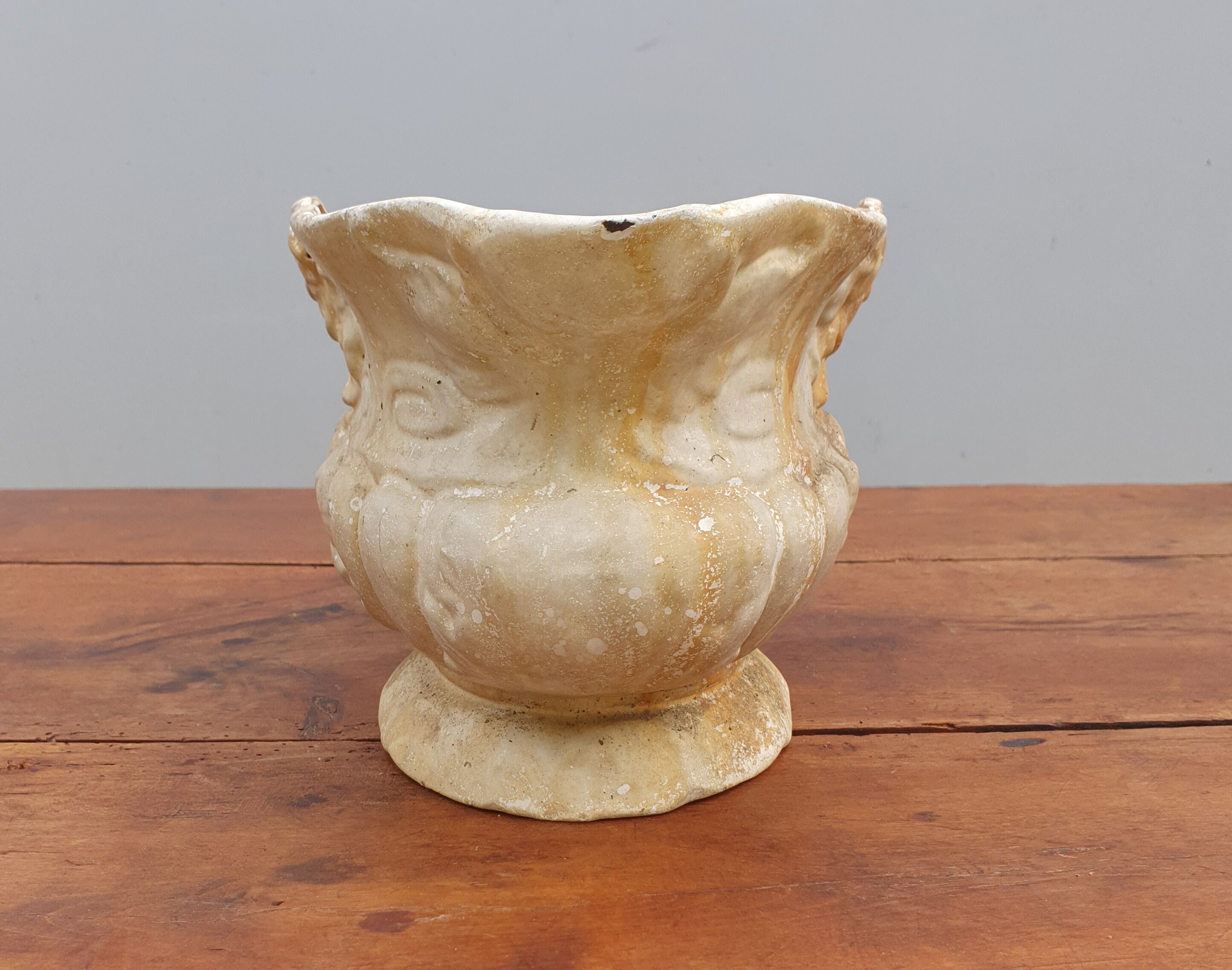 Old cast iron planter