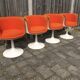 Fiberglass swivel dining chair by TopForm 1970s Netherlands, set of 4