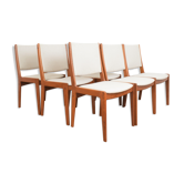 Chaises de salle à manger en teck danois par Johannes Andersen