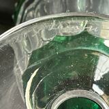 Overlay cut crystal vase signed Val Saint Lambert 1970s