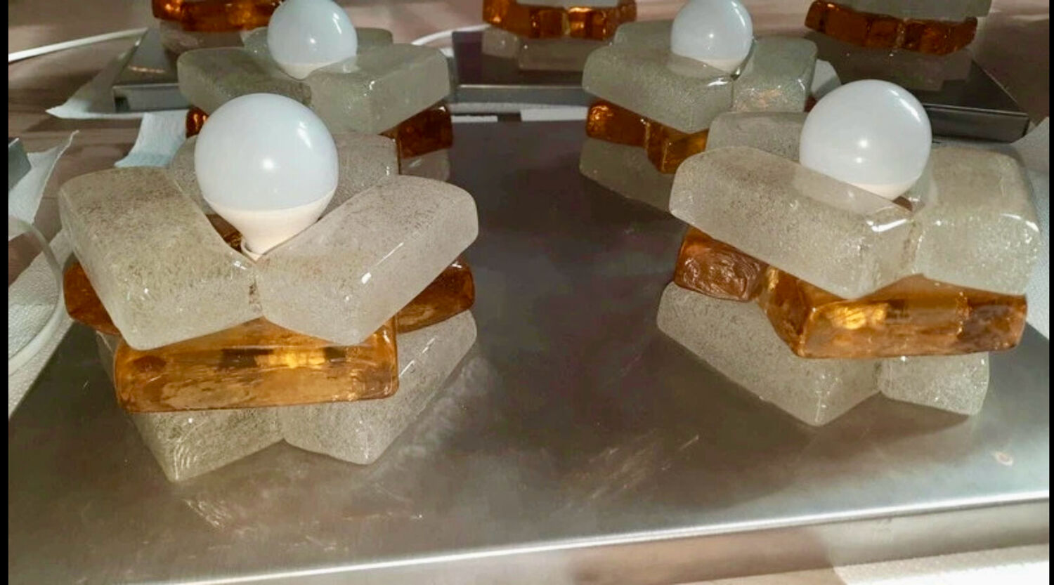 Albano Poli by Poliarte, large 4-light wall sconce, Italy 1970