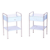 Tables d'appoint Bauhaus en contreplaqué et chrome attribuées à Mücke-Melder, République tchèque, années 1930, ensemble de 2.