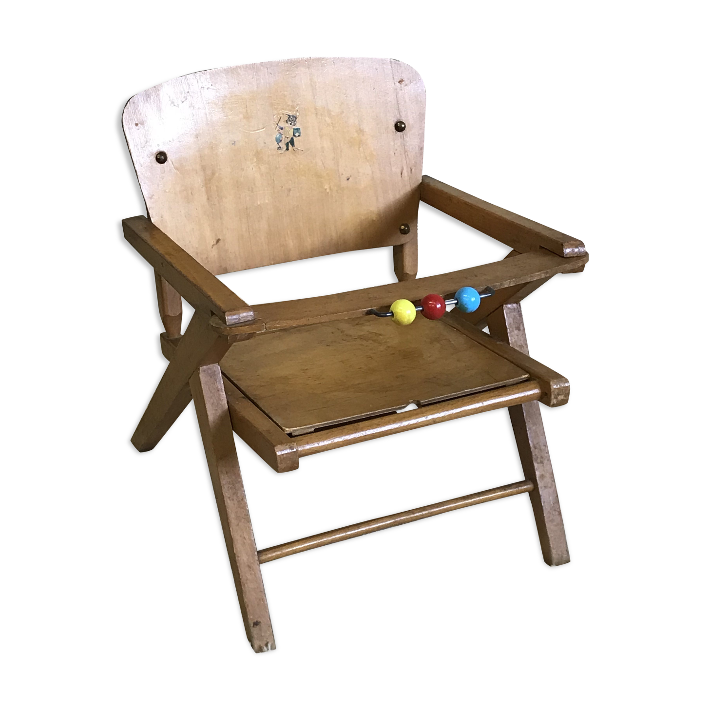Baby chair with compass feet