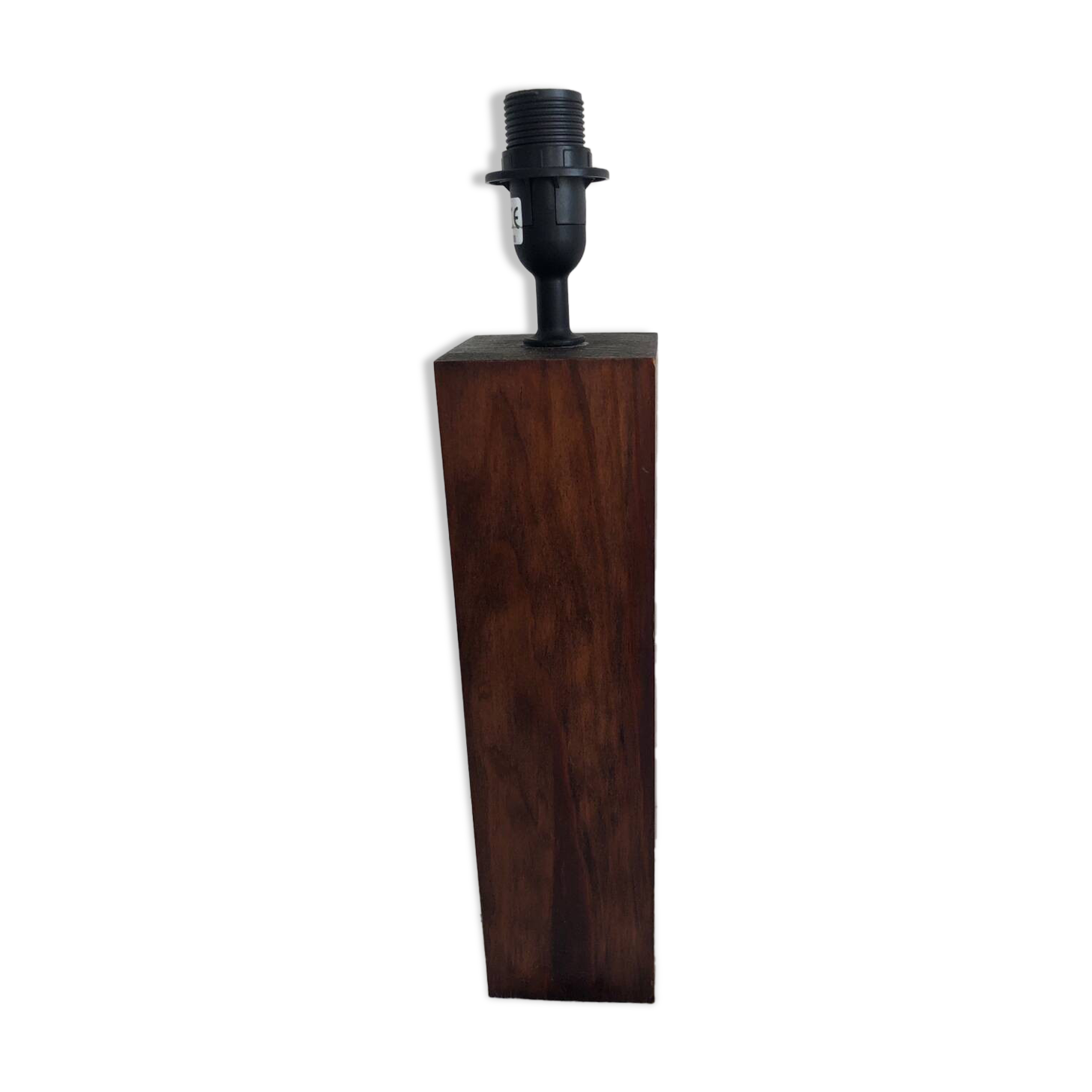 Pied de lampe rectangulaire en bois massif
