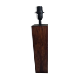 Solid wood lamp base with square design section